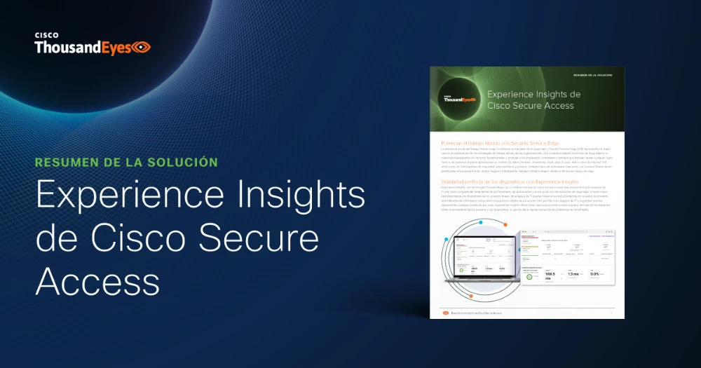 Thumbnail Image for Experience Insights de Cisco Secure Access