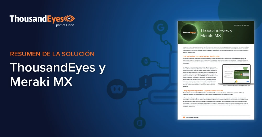 Thumbnail Image for ThousandEyes y Meraki MX