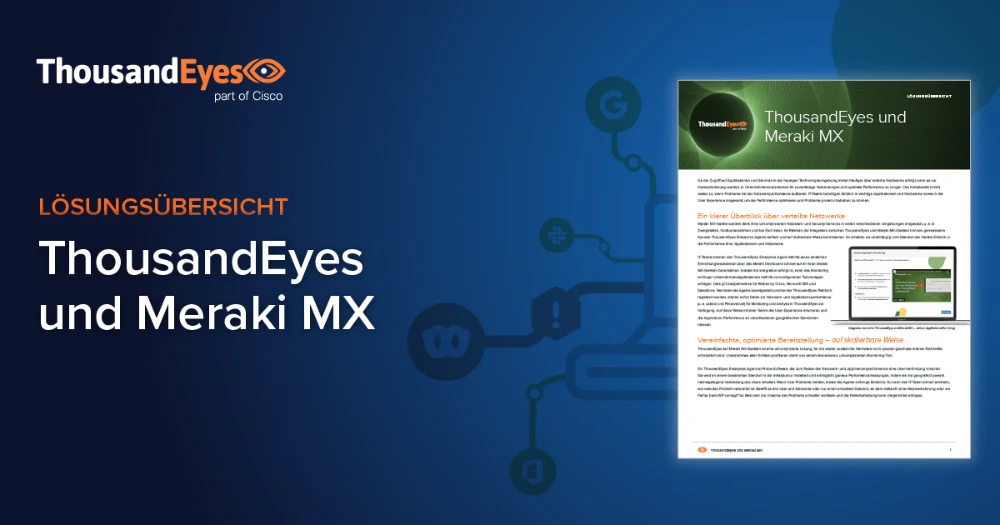 Thumbnail Image for ThousandEyes und Meraki MX