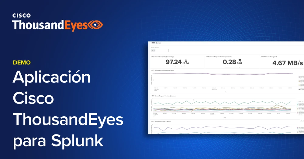 Thumbnail Image for Visibilidad unificada con la aplicación Cisco ThousandEyes para Splunk