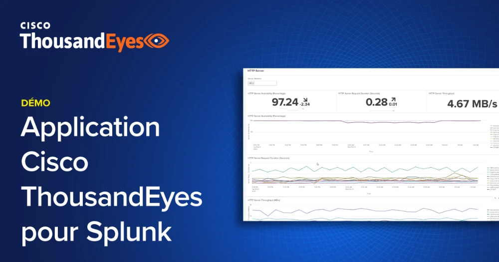 Thumbnail Image for Une visibilité unifiée avec l'application Cisco ThousandEyes pour Splunk
