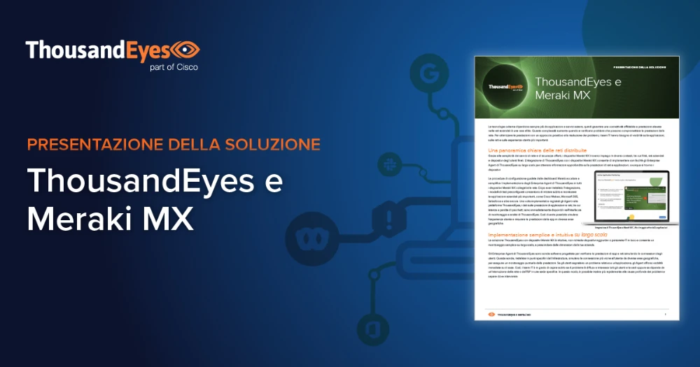 Thumbnail Image for ThousandEyes e Meraki MX