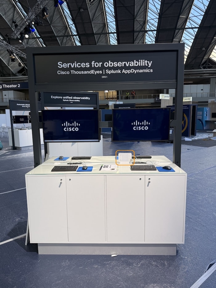 Wireless Active Testing access point installed at the Cisco Showcase area