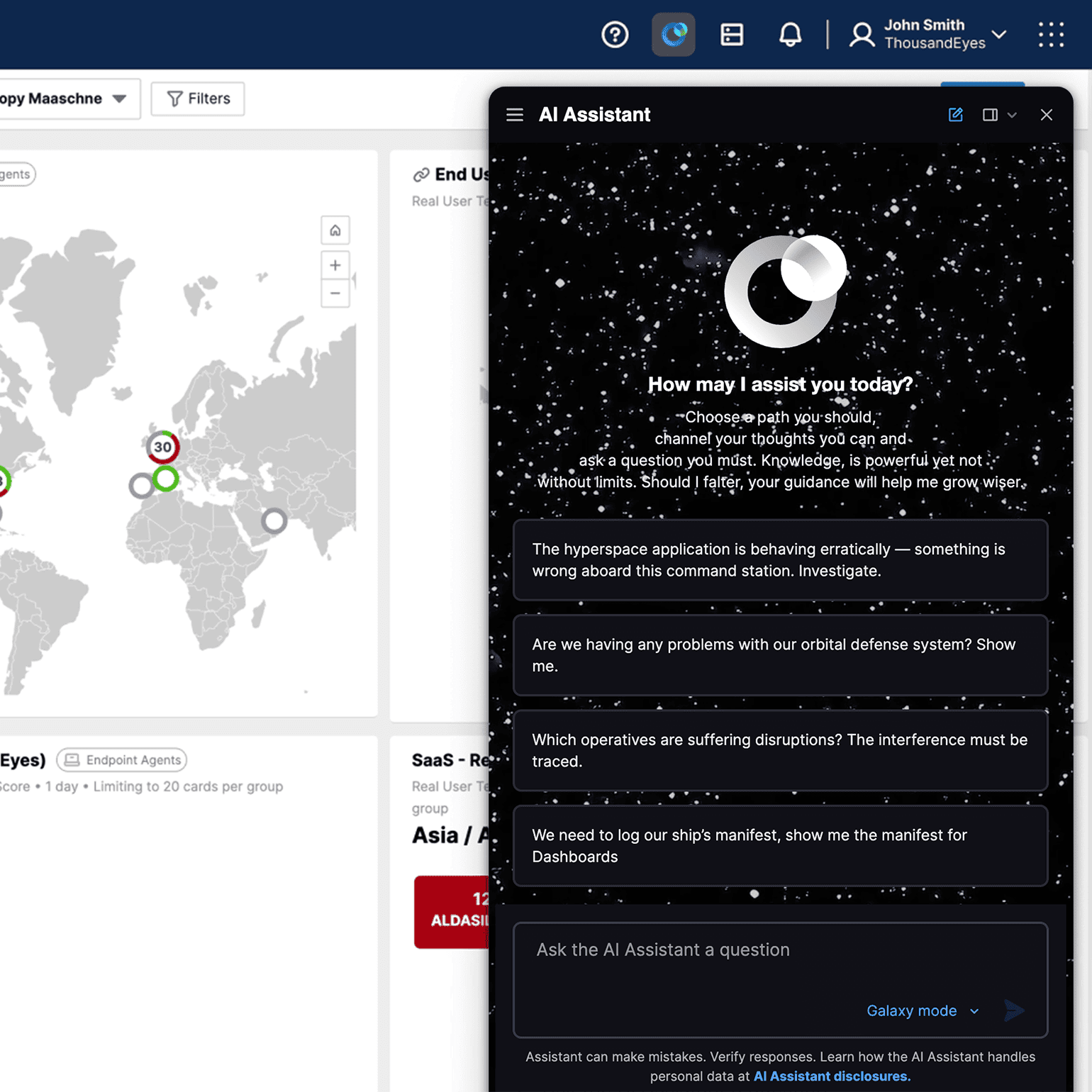 Galaxy Mode: conversational AI for real-time, troubleshooting across complex digital environments. 
