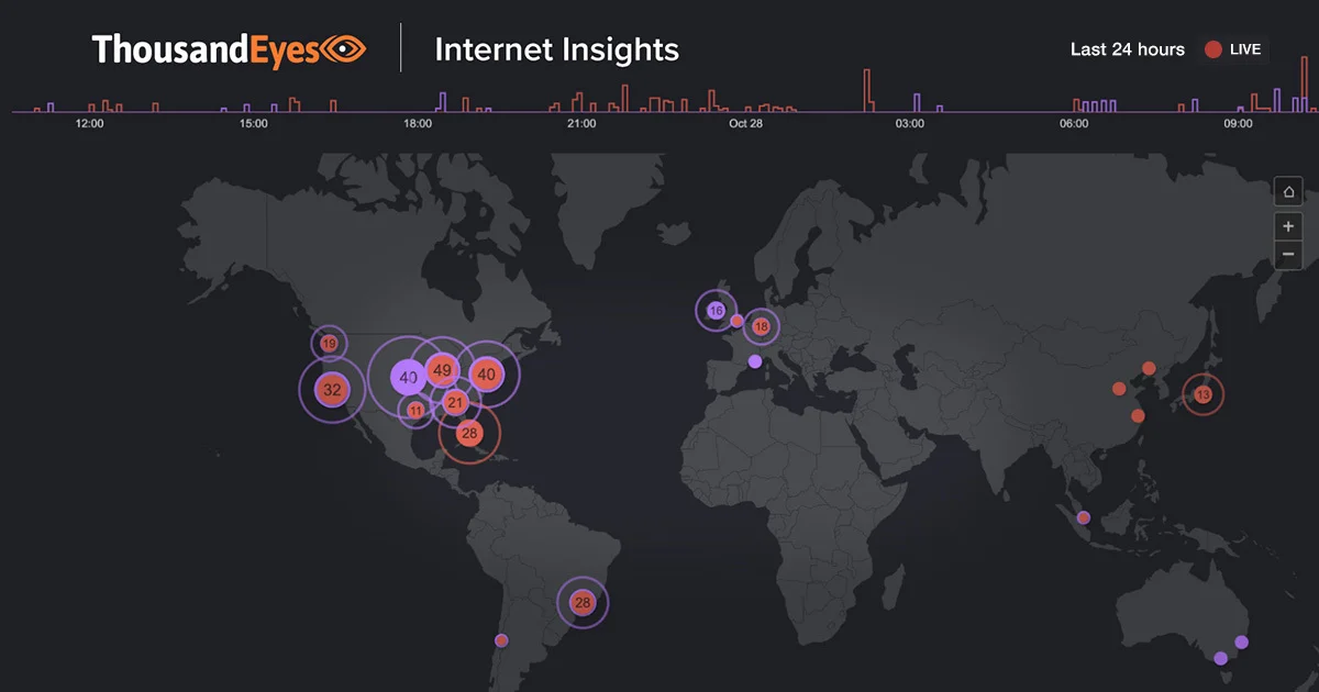 Outages Map ThousandEyes