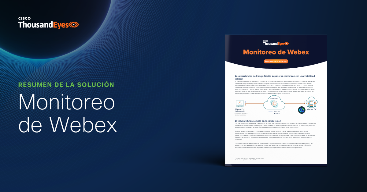 Monitoreo de Webex | ThousandEyes
