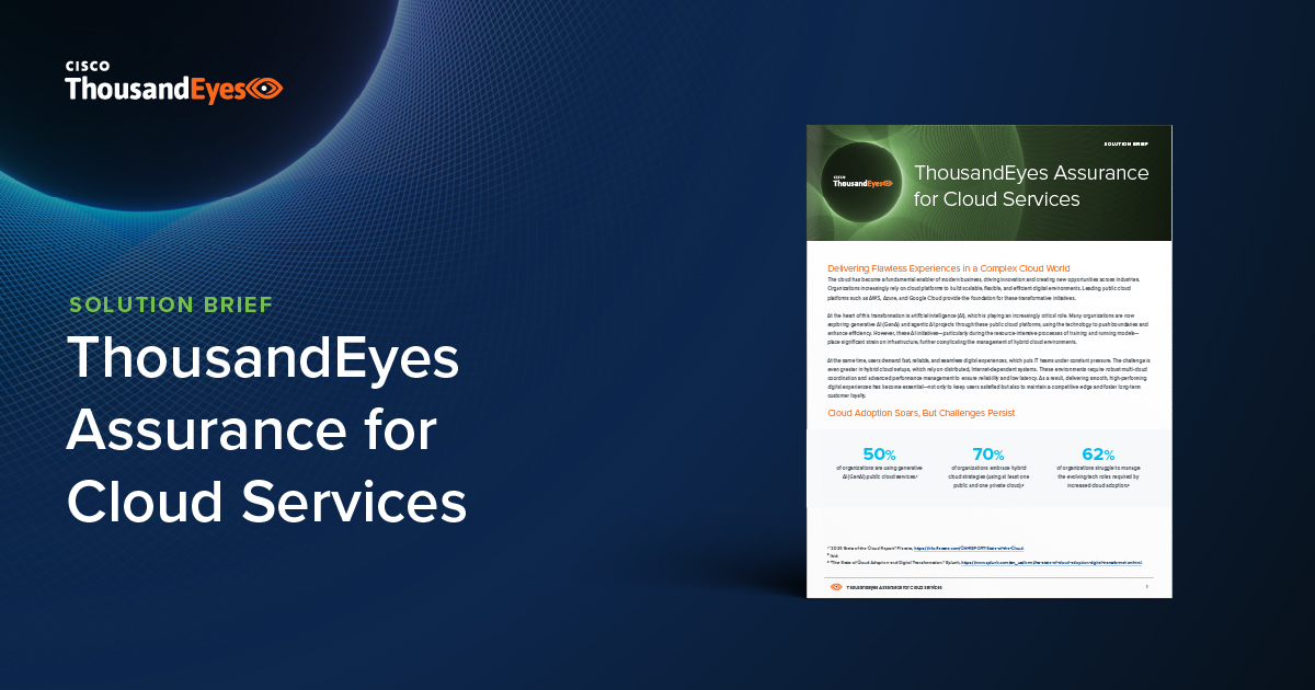 ThousandEyes Assurance for Cloud Services